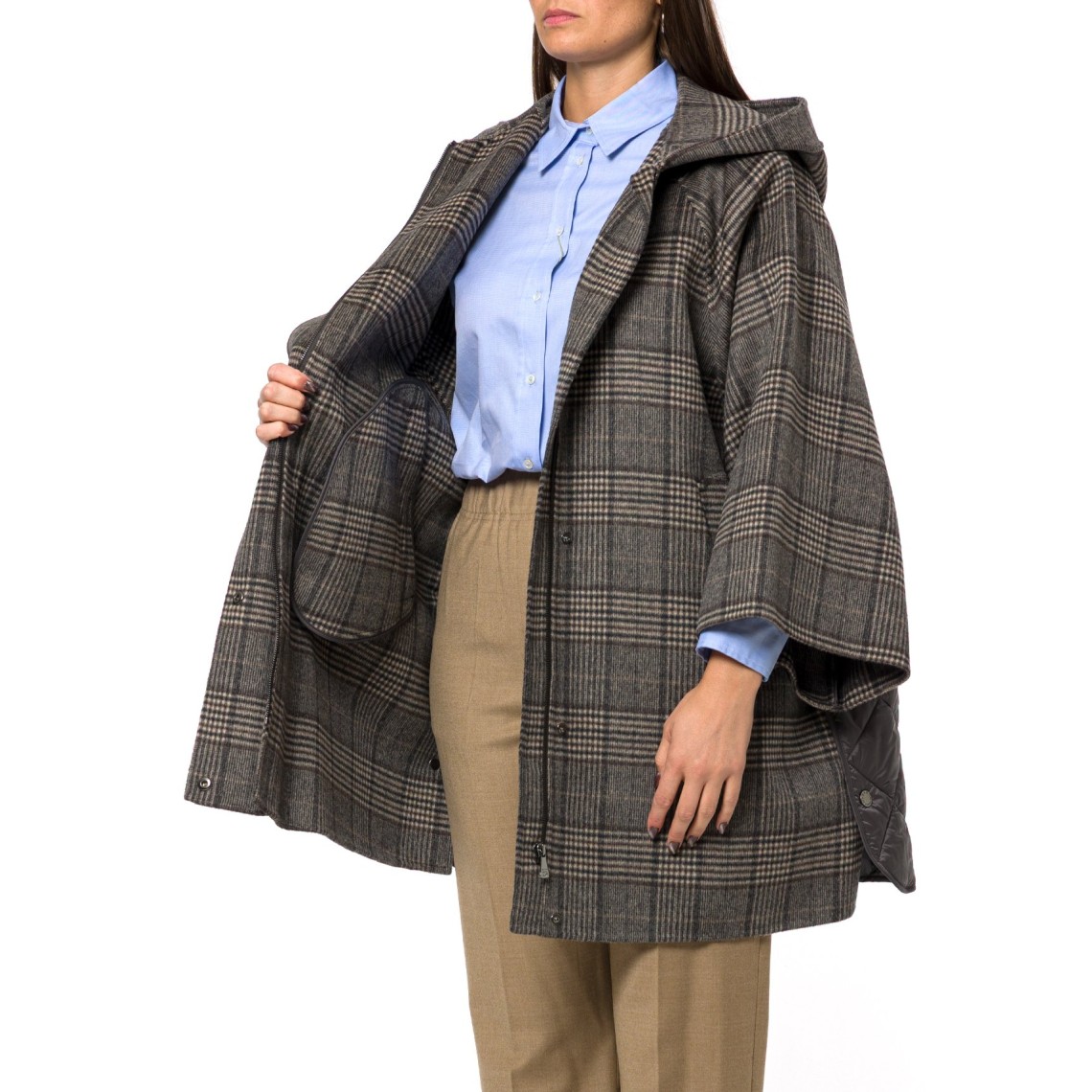 Cappotto midi in lana Principe di Galles Wkdseggio Weekend Max Mara
