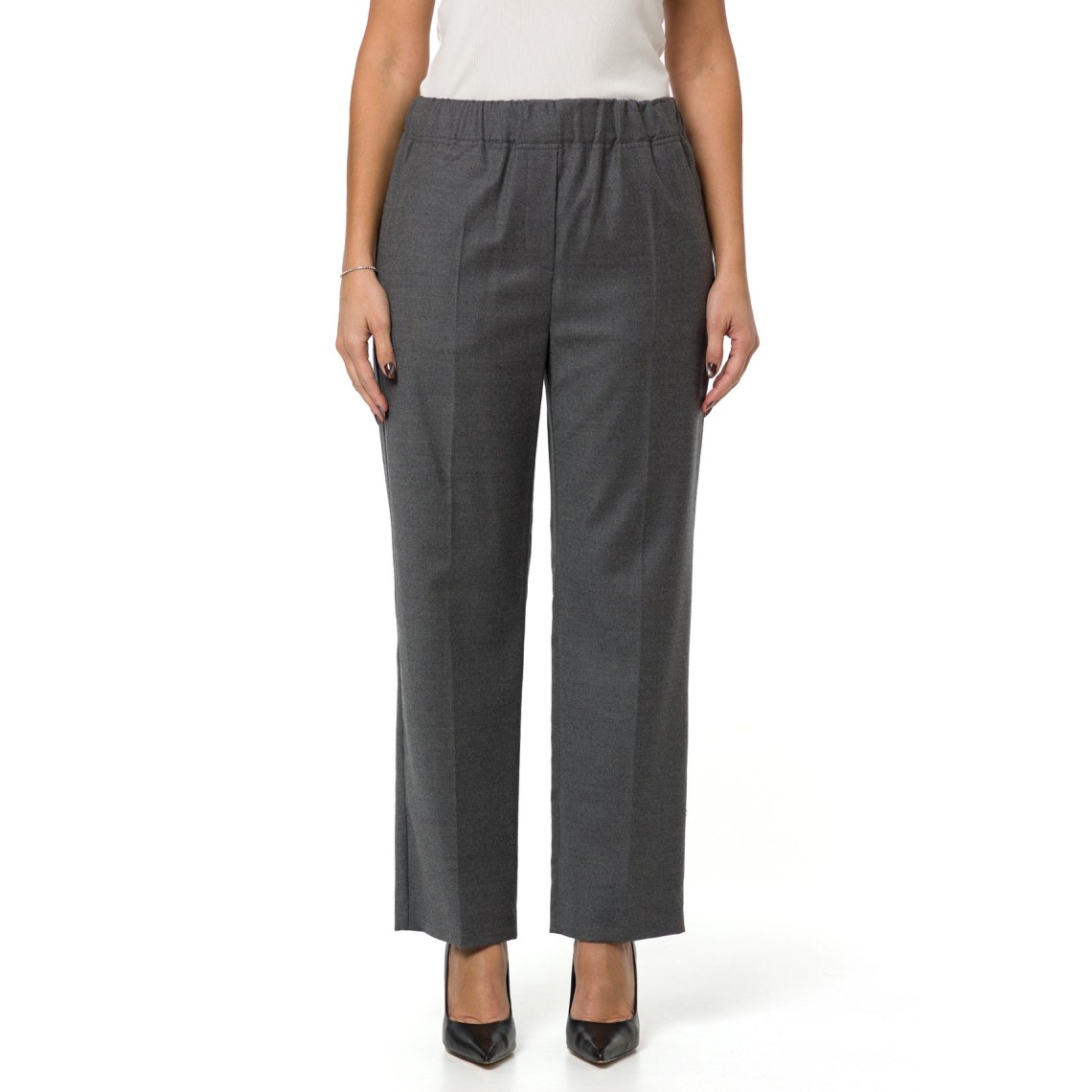 Pantalone in flanella di lana stretch Wkdhateley Weekend Max Mara