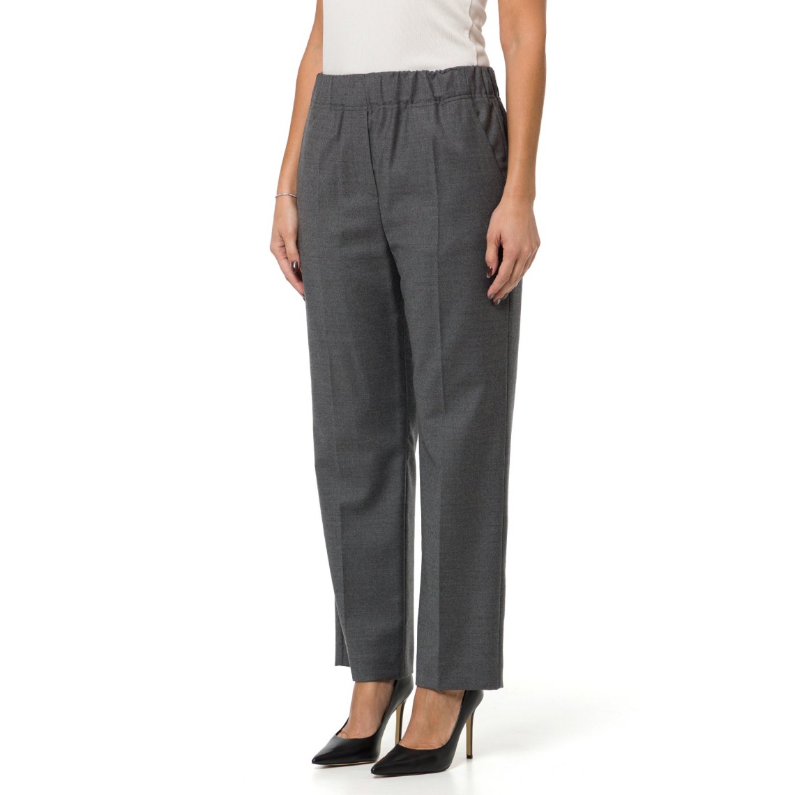 Pantalone in flanella di lana stretch Wkdhateley Weekend Max Mara