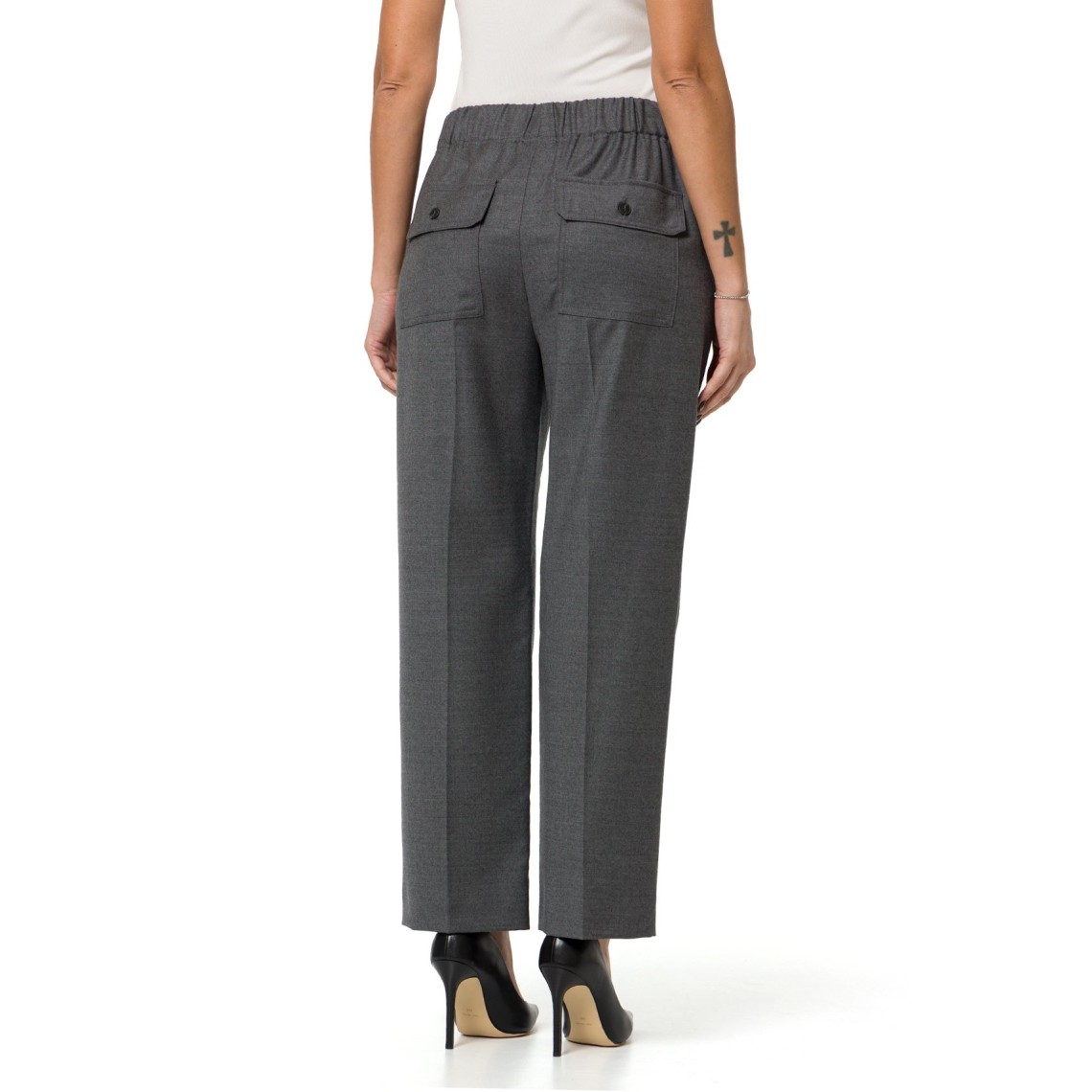 Pantalone in flanella di lana stretch Wkdhateley Weekend Max Mara