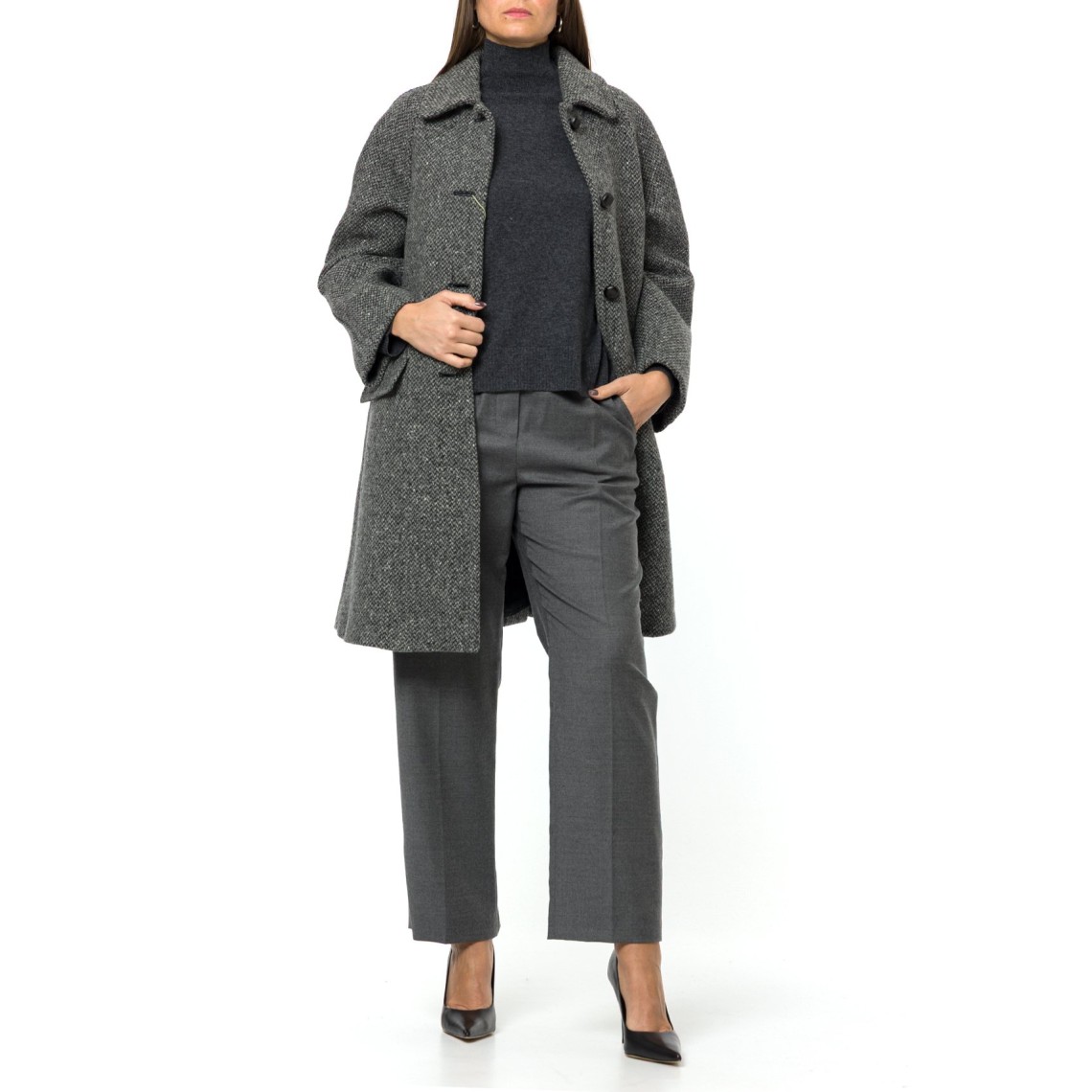 Cappotto in tweed di mista lana Wkdlatino Weekend Max Mara