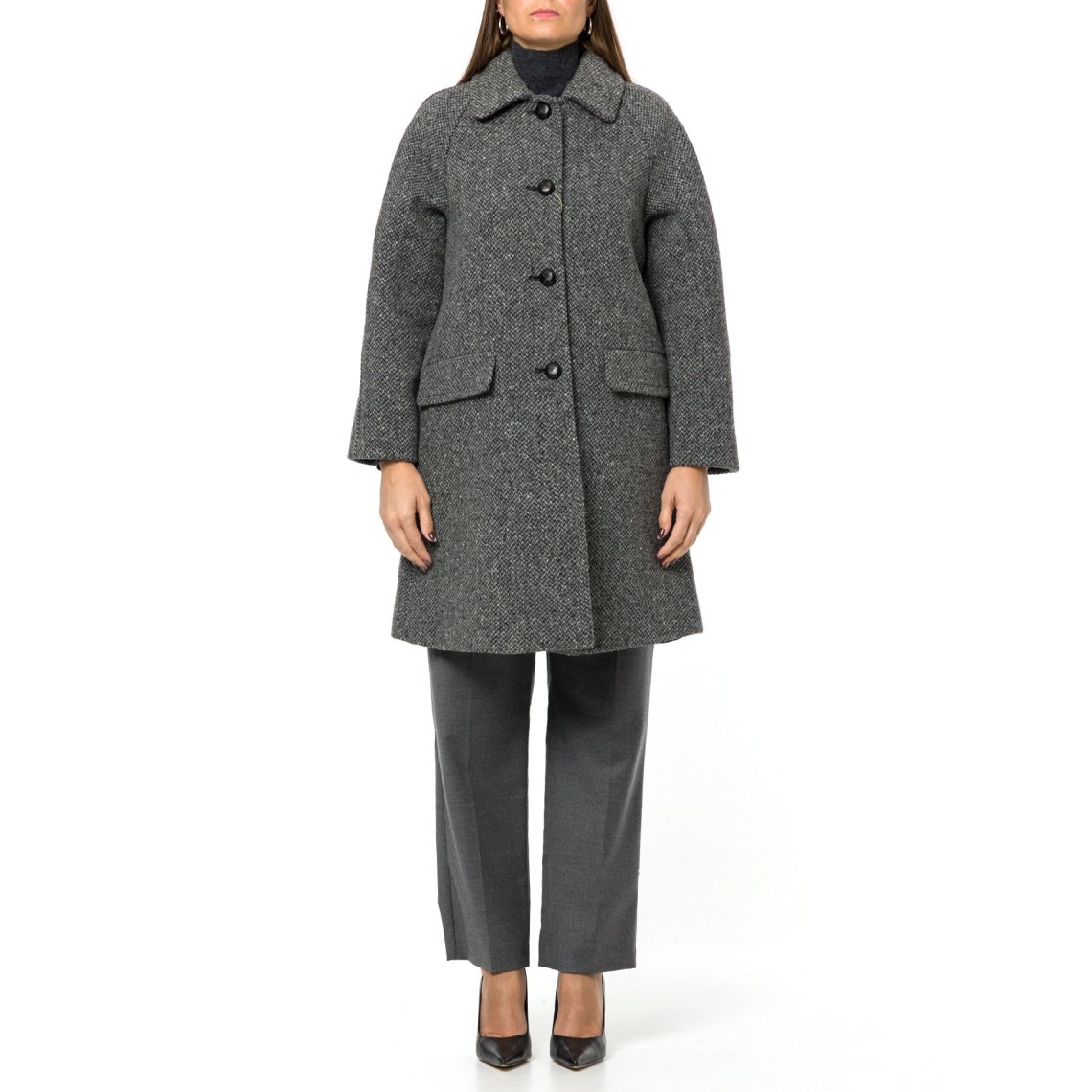 Cappotto in tweed di mista lana Wkdlatino Weekend Max Mara