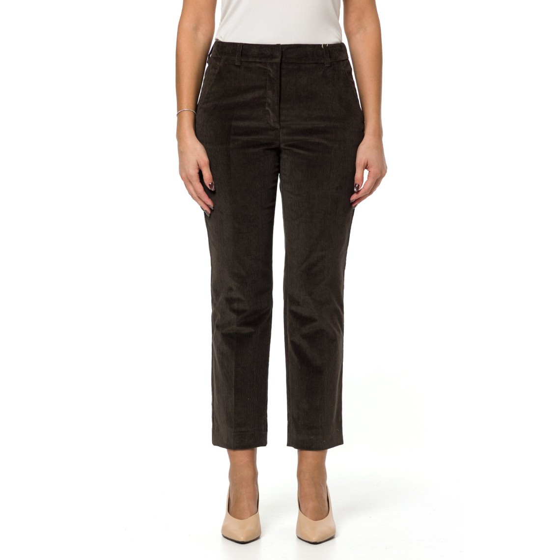 Pantalone crop in velluto di cotone Wkdmarruca Weekend Max Mara