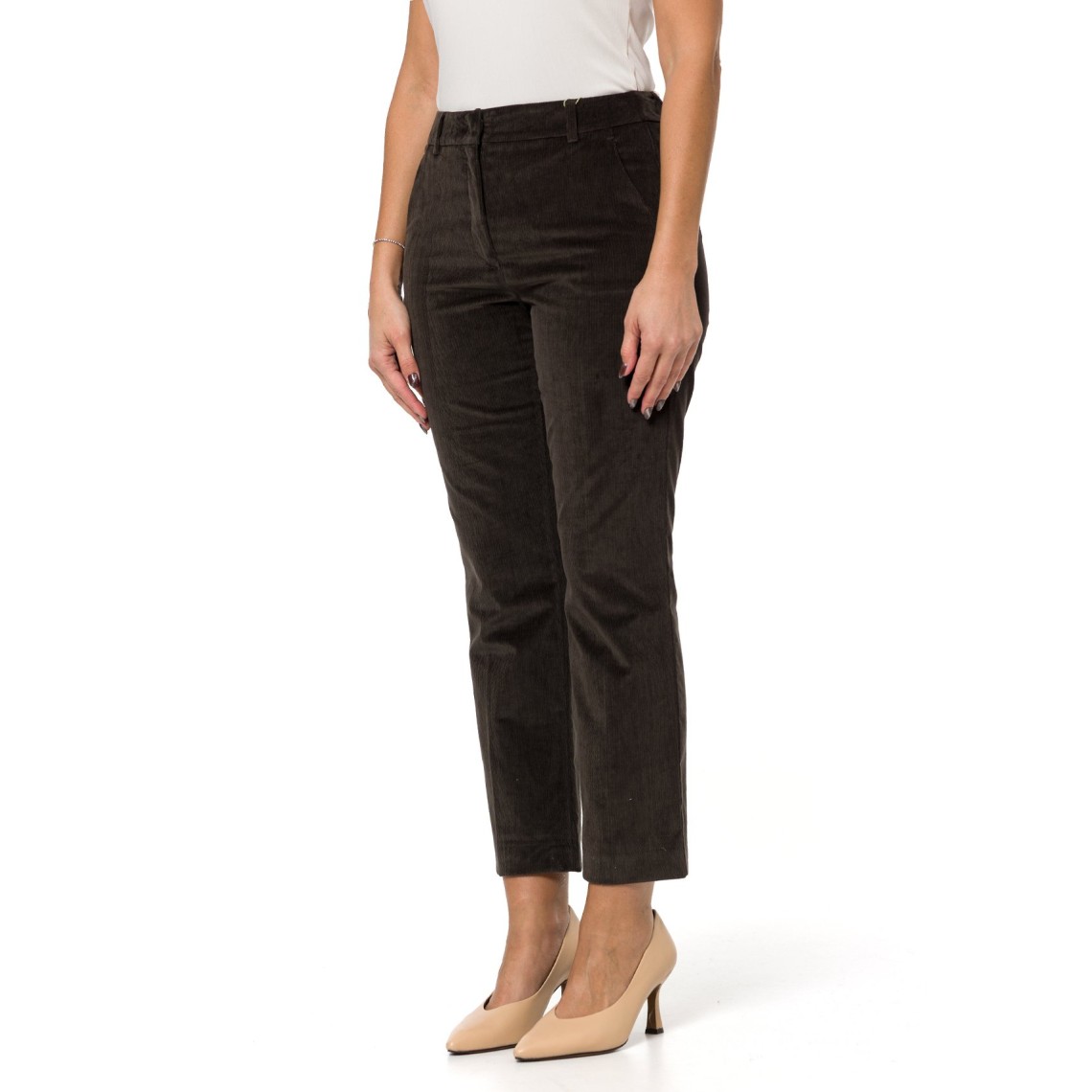 Pantalone crop in velluto di cotone Wkdmarruca Weekend Max Mara
