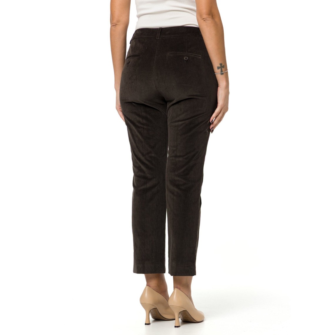 Pantalone crop in velluto di cotone Wkdmarruca Weekend Max Mara