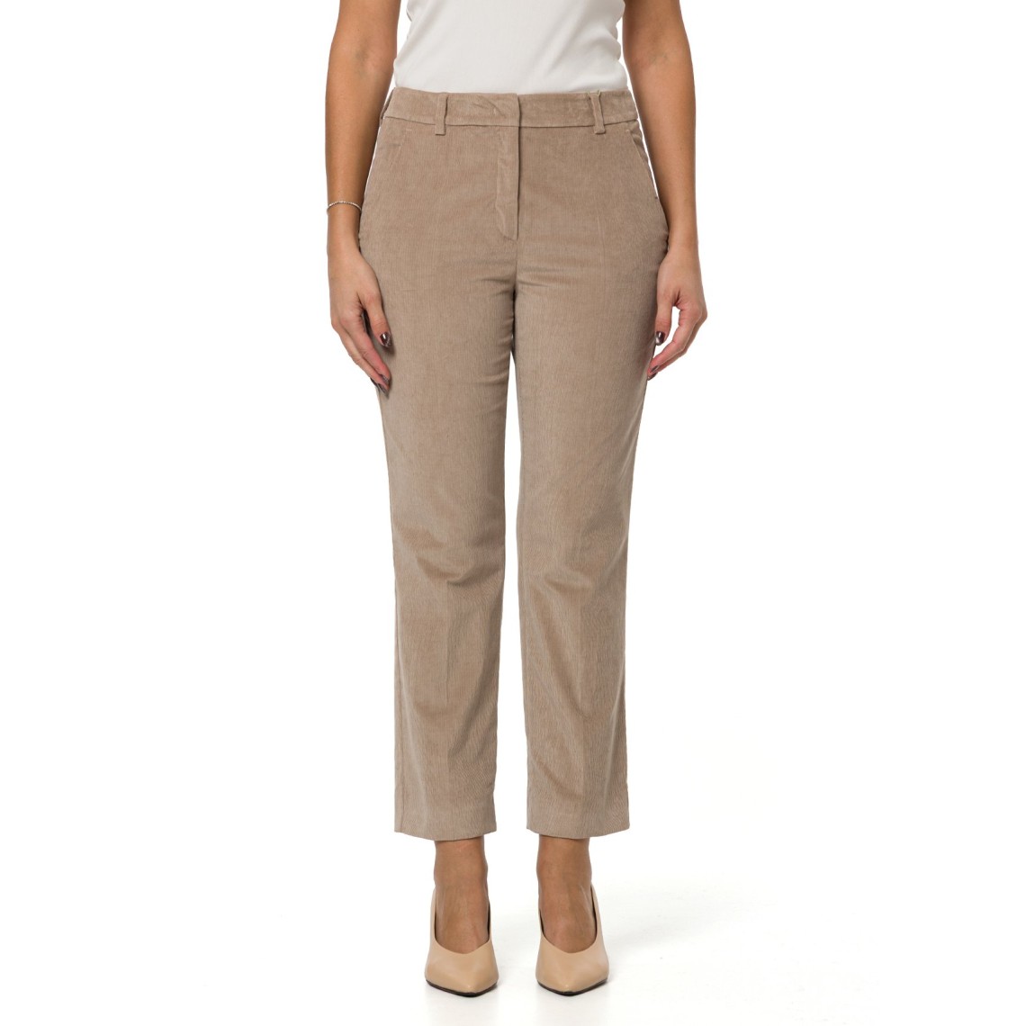 Pantalone crop in velluto di cotone Wkdmarruca Weekend Max Mara