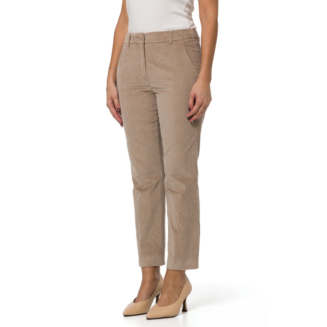 Pantalone crop in velluto di cotone Wkdmarruca Weekend Max Mara