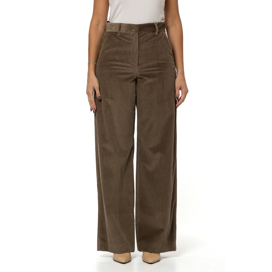 Pantalone in velluto di cotone Wkdtania Weekend Max Mara