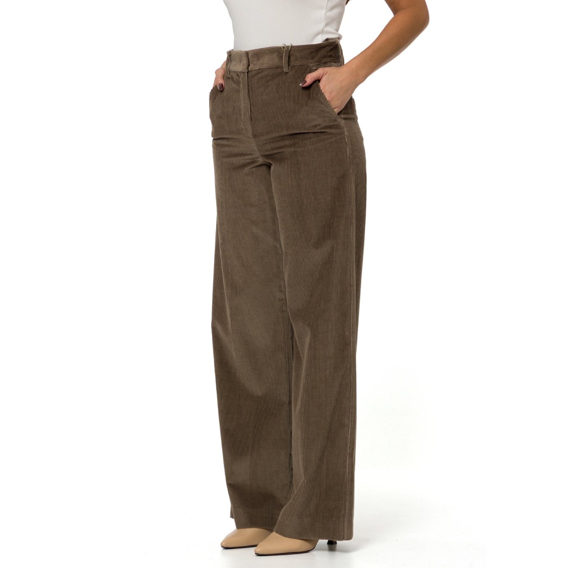 Pantalone in velluto di cotone Wkdtania Weekend Max Mara
