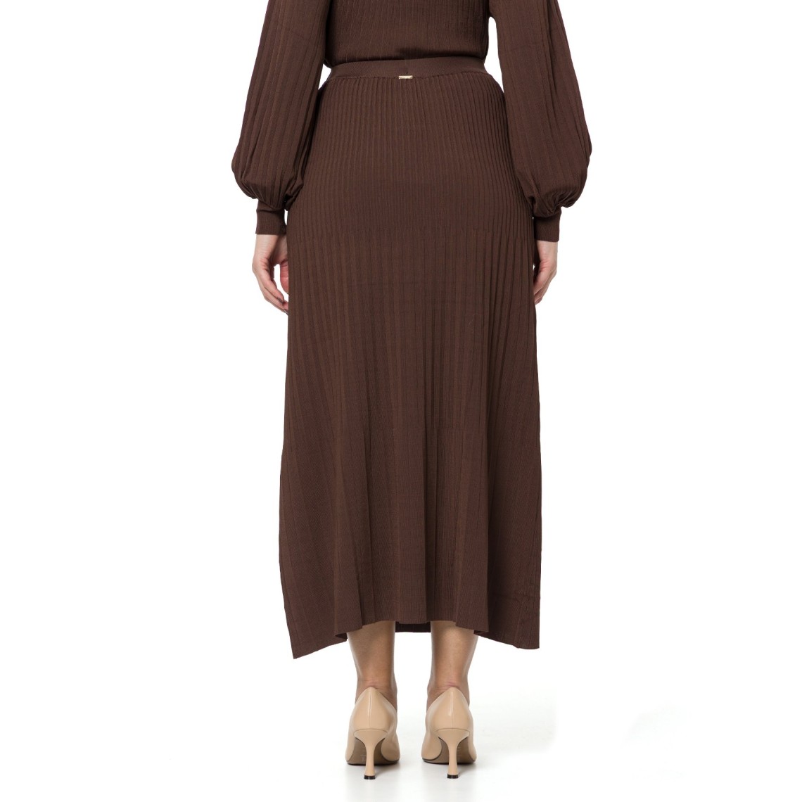 Gonna lunga in maglia plissettata Twinset