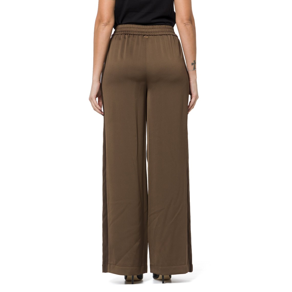 Pantaloni palazzo in envers satin Twinset