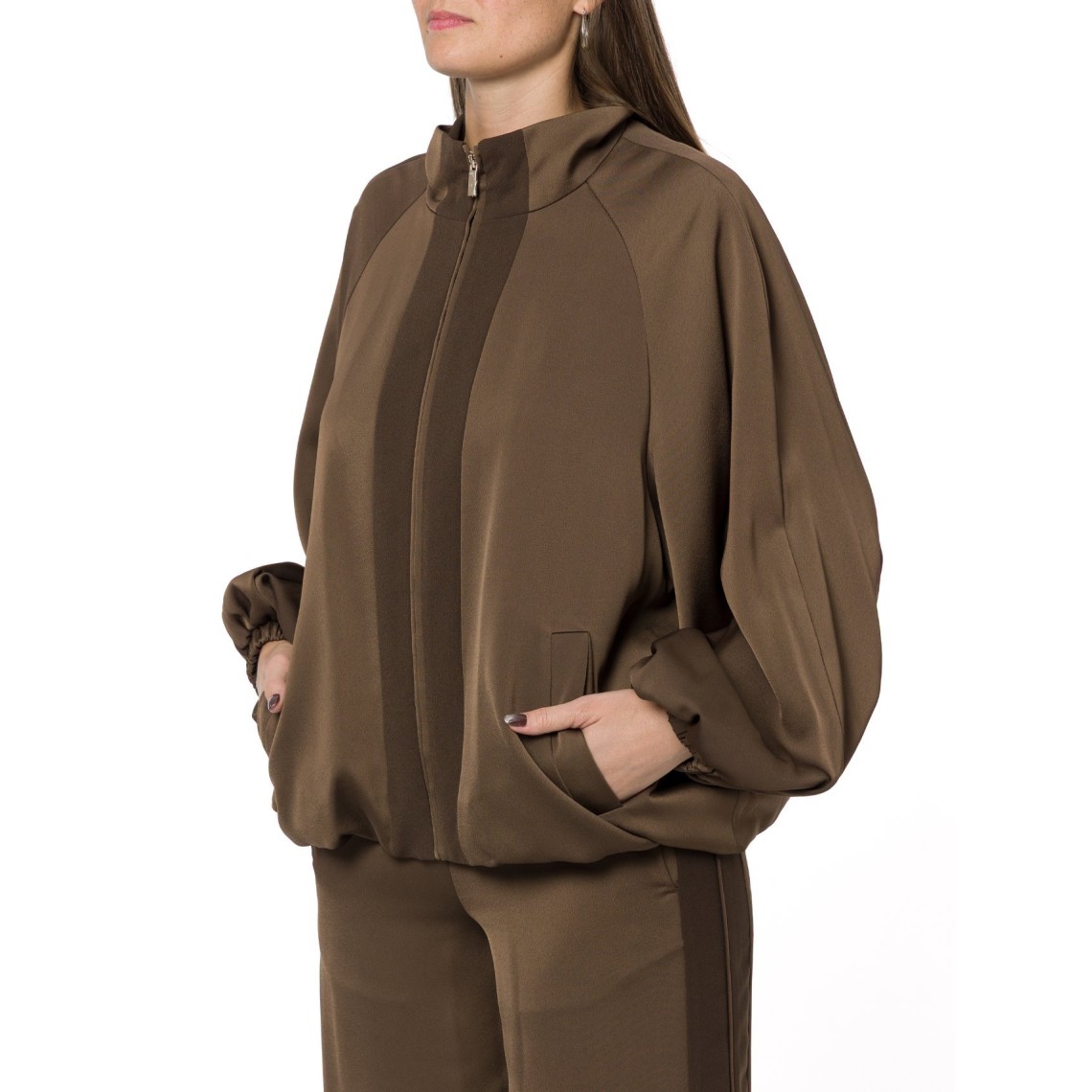 Giacca balloon in envers satin Twinset