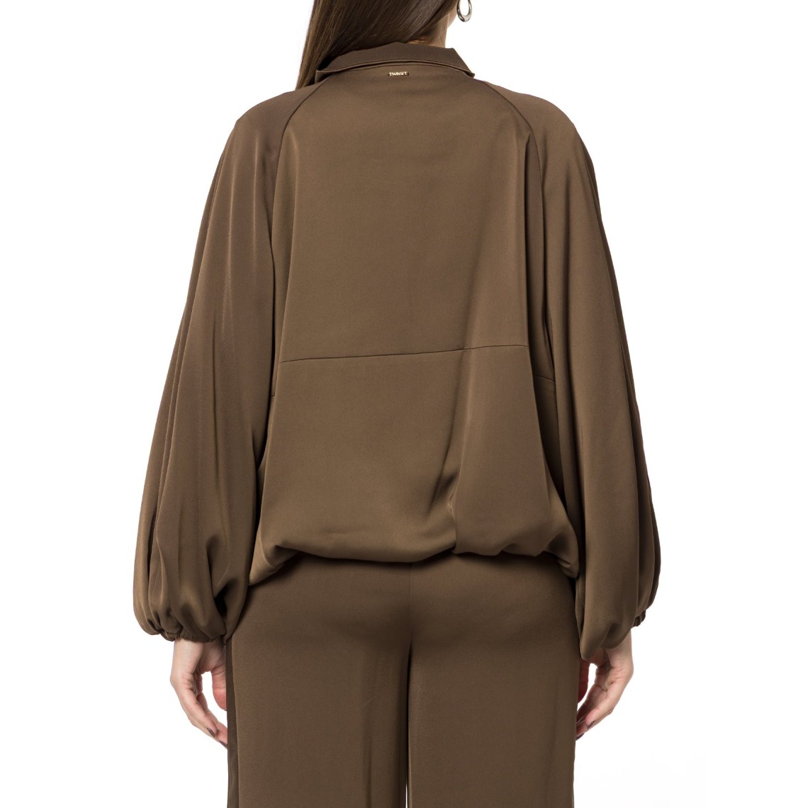 Giacca balloon in envers satin Twinset