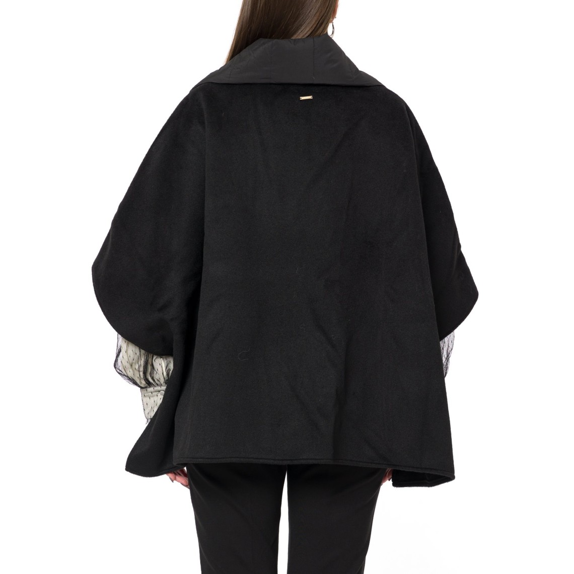 Poncho con sciarpa Twinset