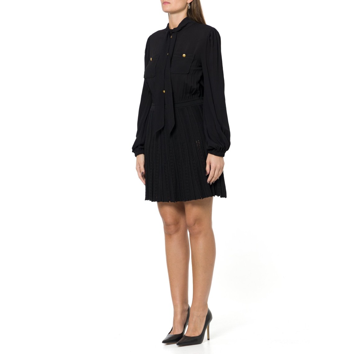 Abito corto con gonna in maglia Twinset