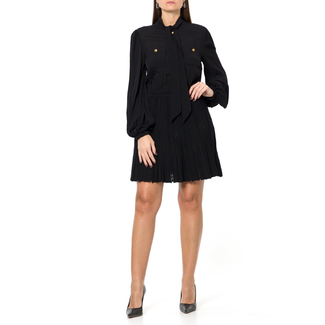 Abito corto con gonna in maglia Twinset