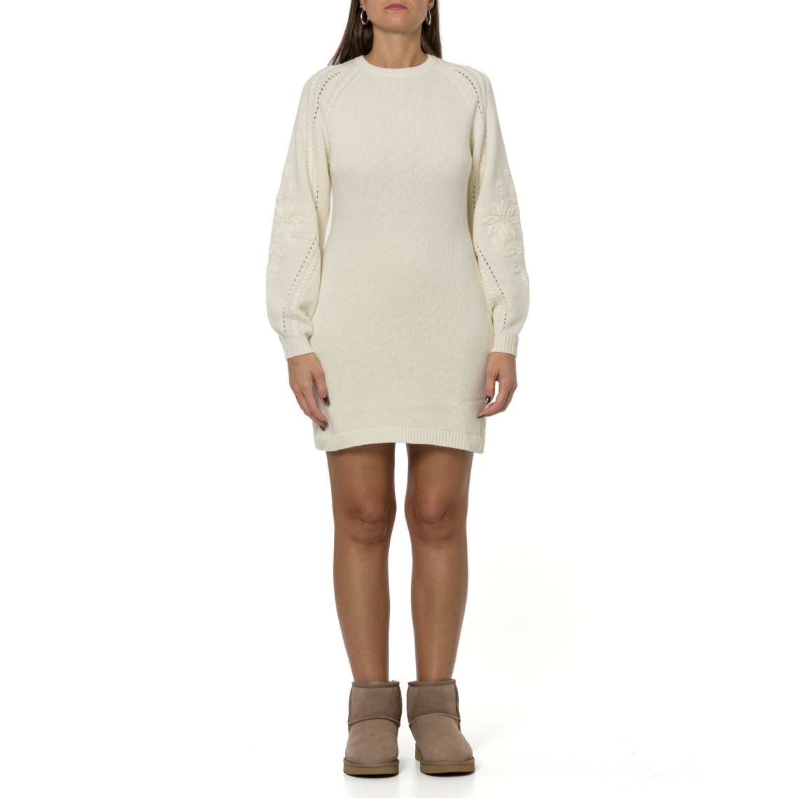 Abito in maglia con ricamo Twinset