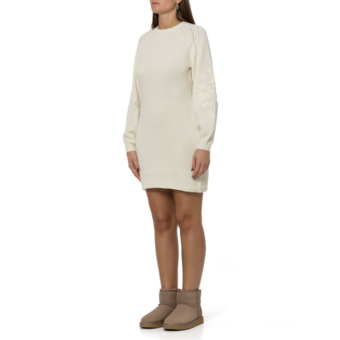 Abito in maglia con ricamo Twinset