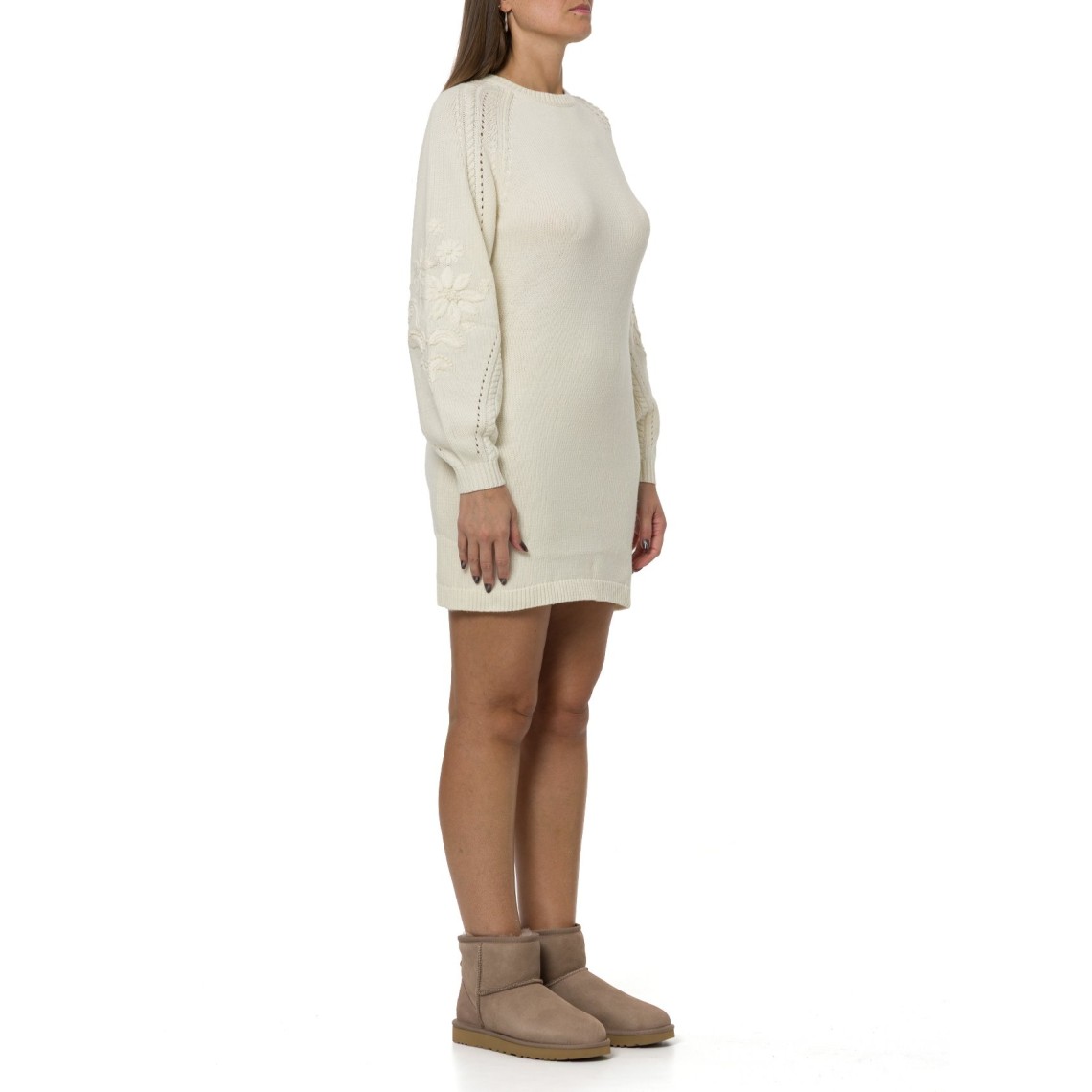 Abito in maglia con ricamo Twinset