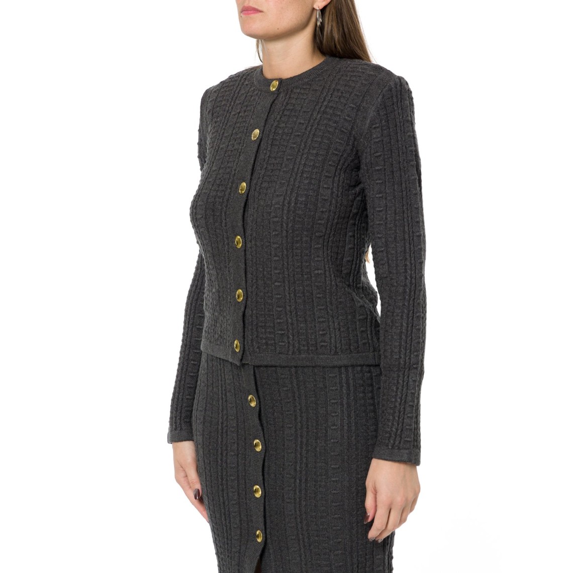 Cardigan Twinset in misto lana