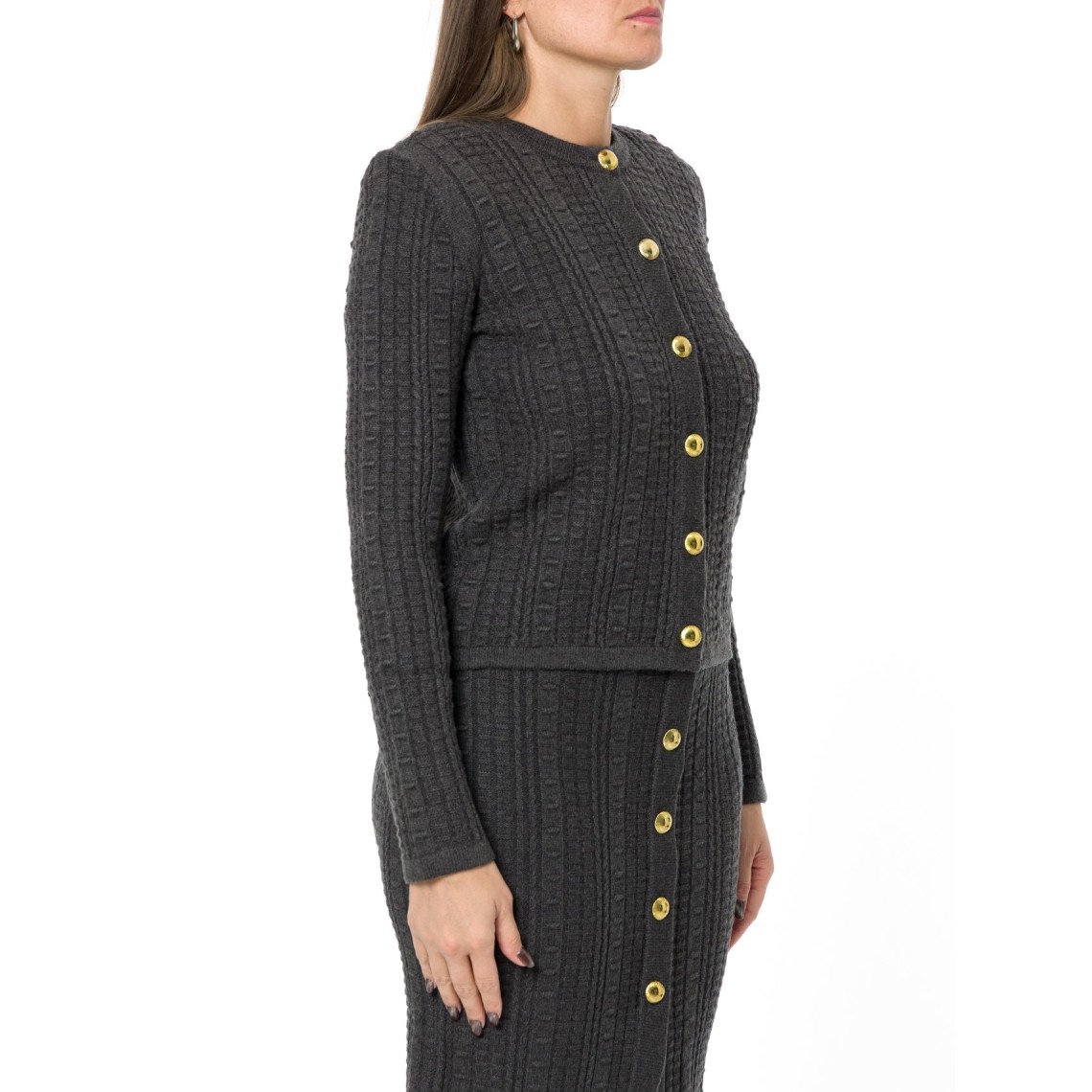 Cardigan Twinset in misto lana