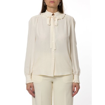 Camicia in misto seta jaquard Twinset
