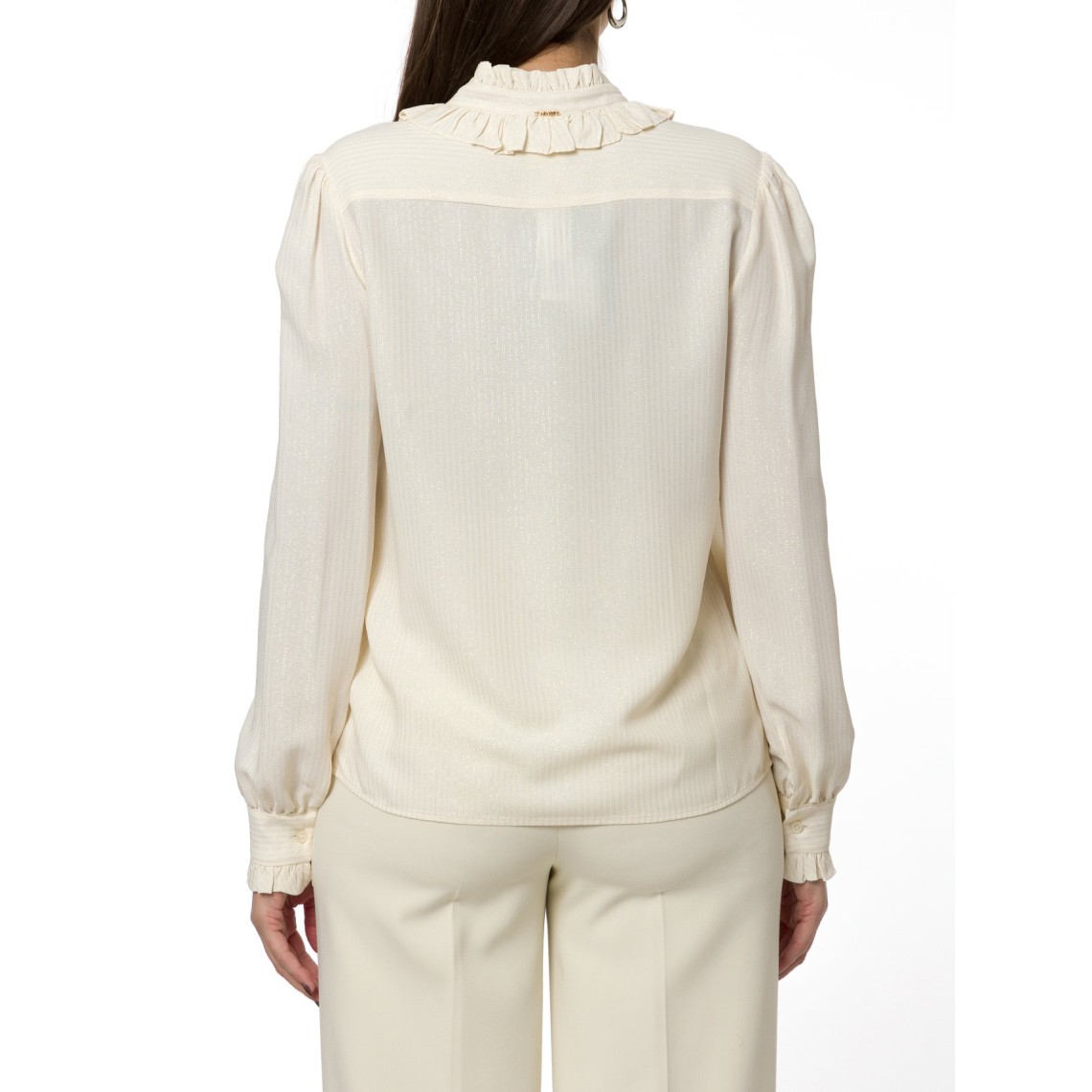 Camicia in misto seta jaquard Twinset
