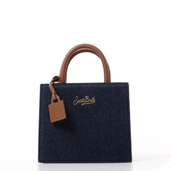 Borsa Shop Bag Mini in denim Mc2 Saint Barth