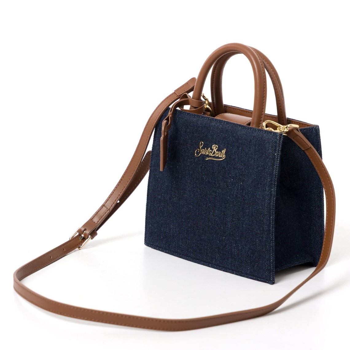 Borsa Shop Bag Mini in denim Mc2 Saint Barth