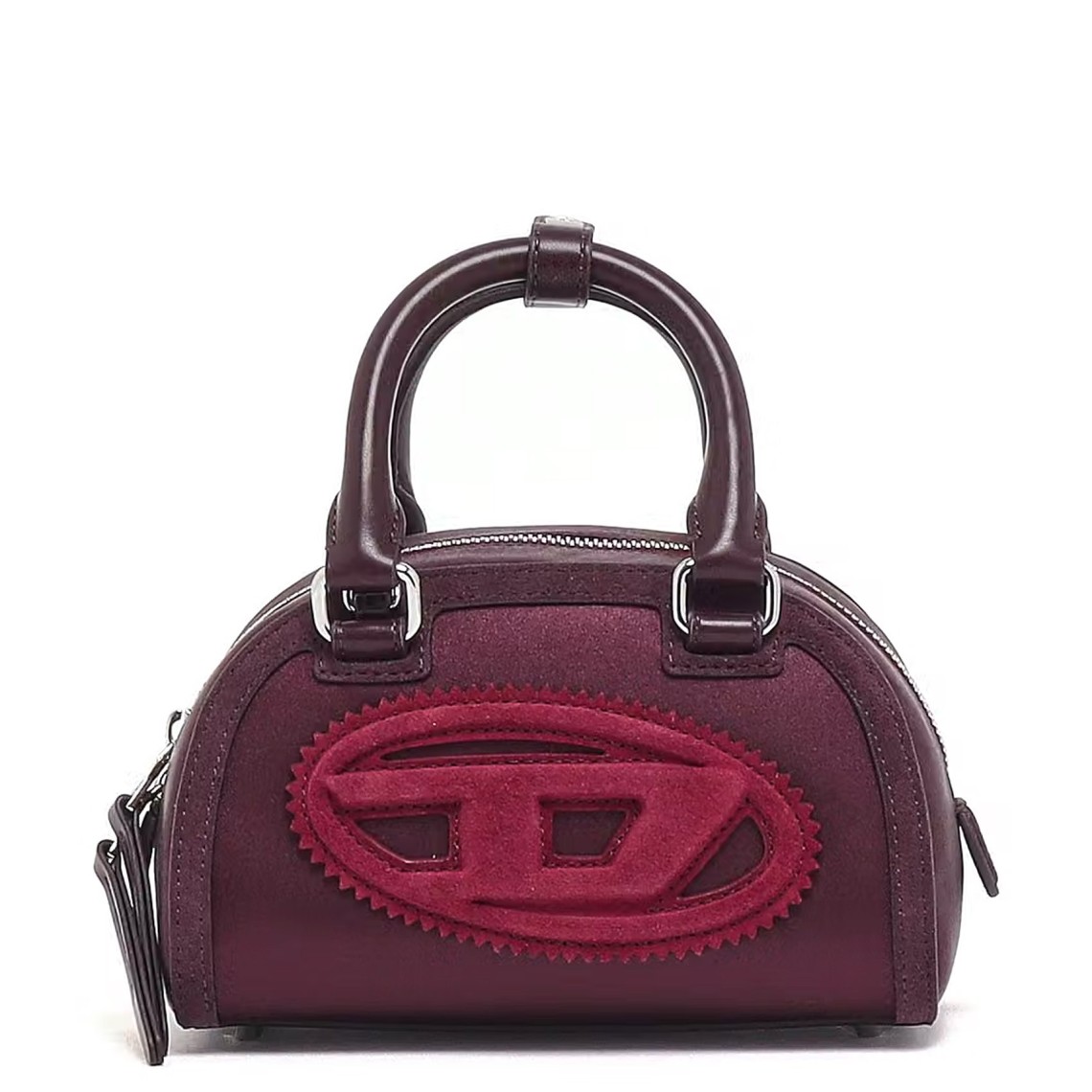 Mini borsa 1DR Dome Diesel in raso con monogramma e logo Oval D
