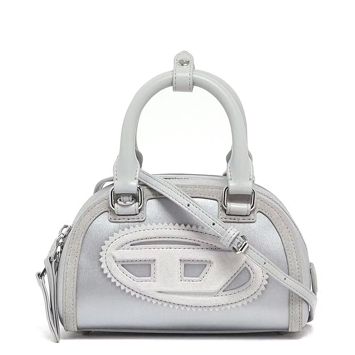 Mini borsa 1DR Dome Diesel in raso con monogramma e logo Oval D