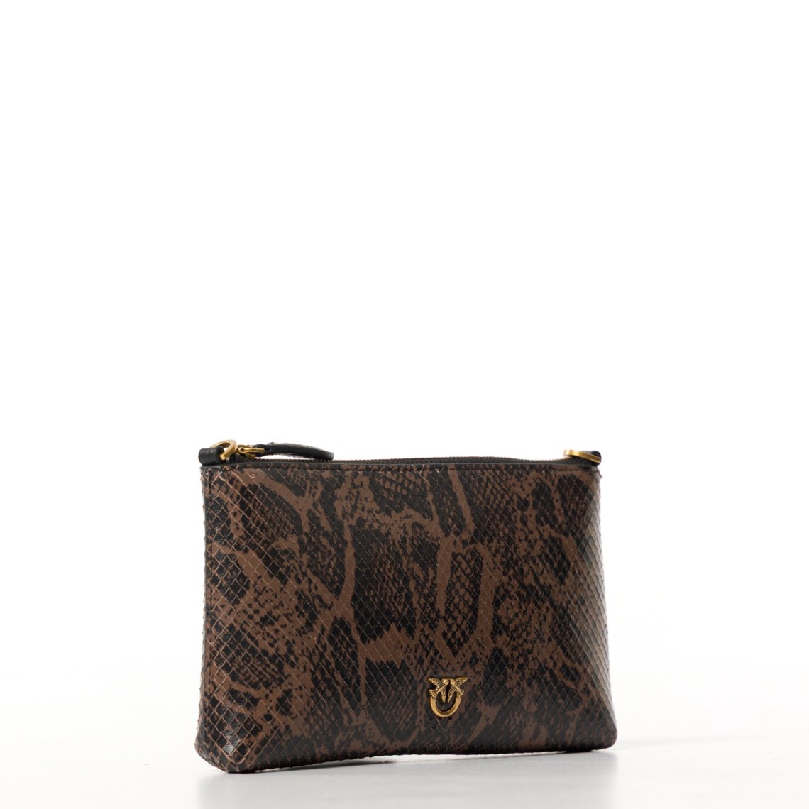Pochette Pinko a tracolla Mini Flat Horizontal in pelle stampa pitone