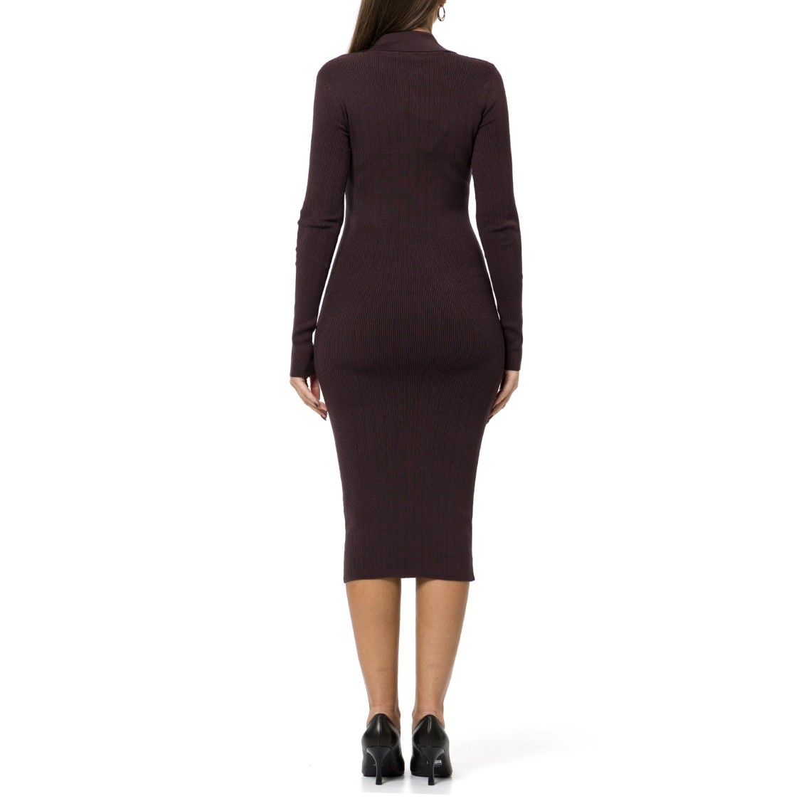 Abito in maglia con ricami à jour Elisabetta Franchi