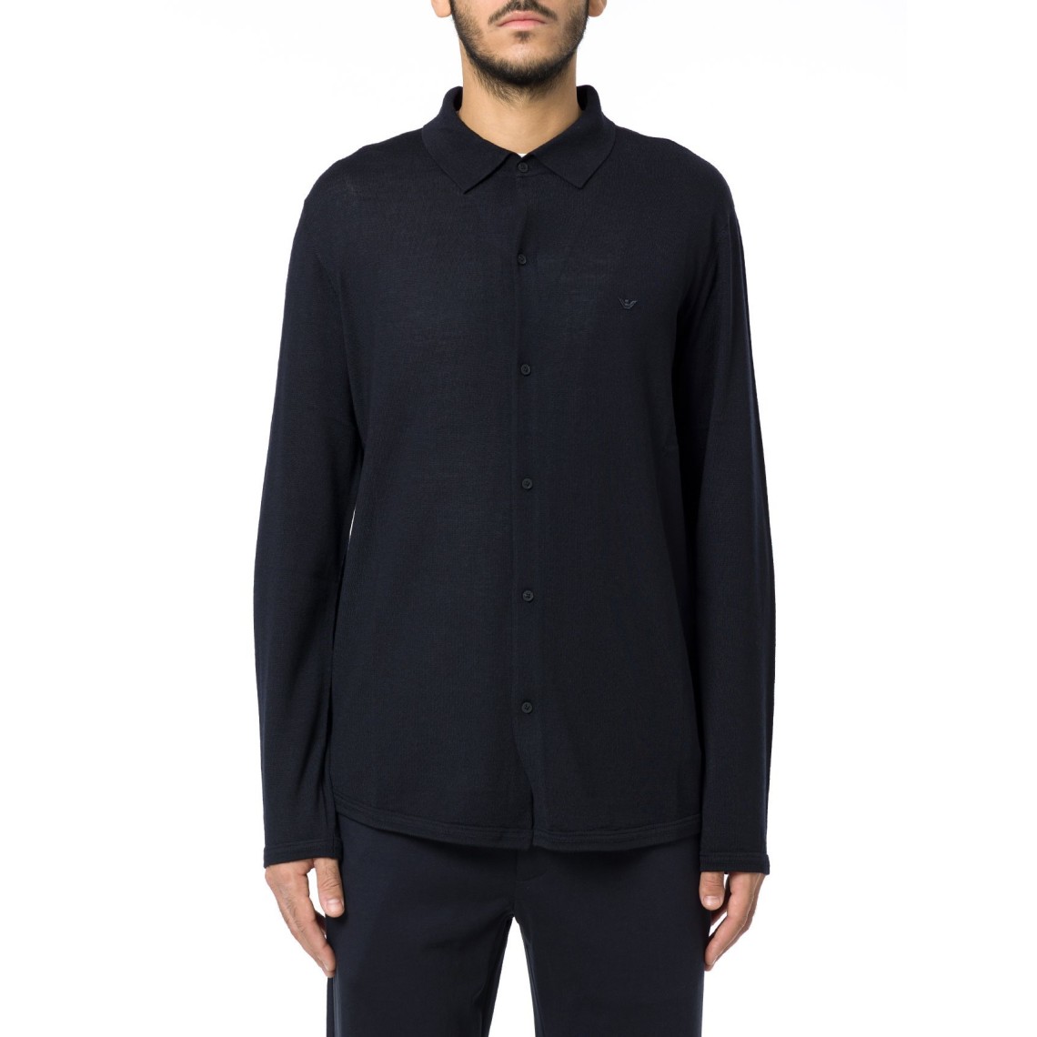 Camicia in maglia di cotone Emporio Armani