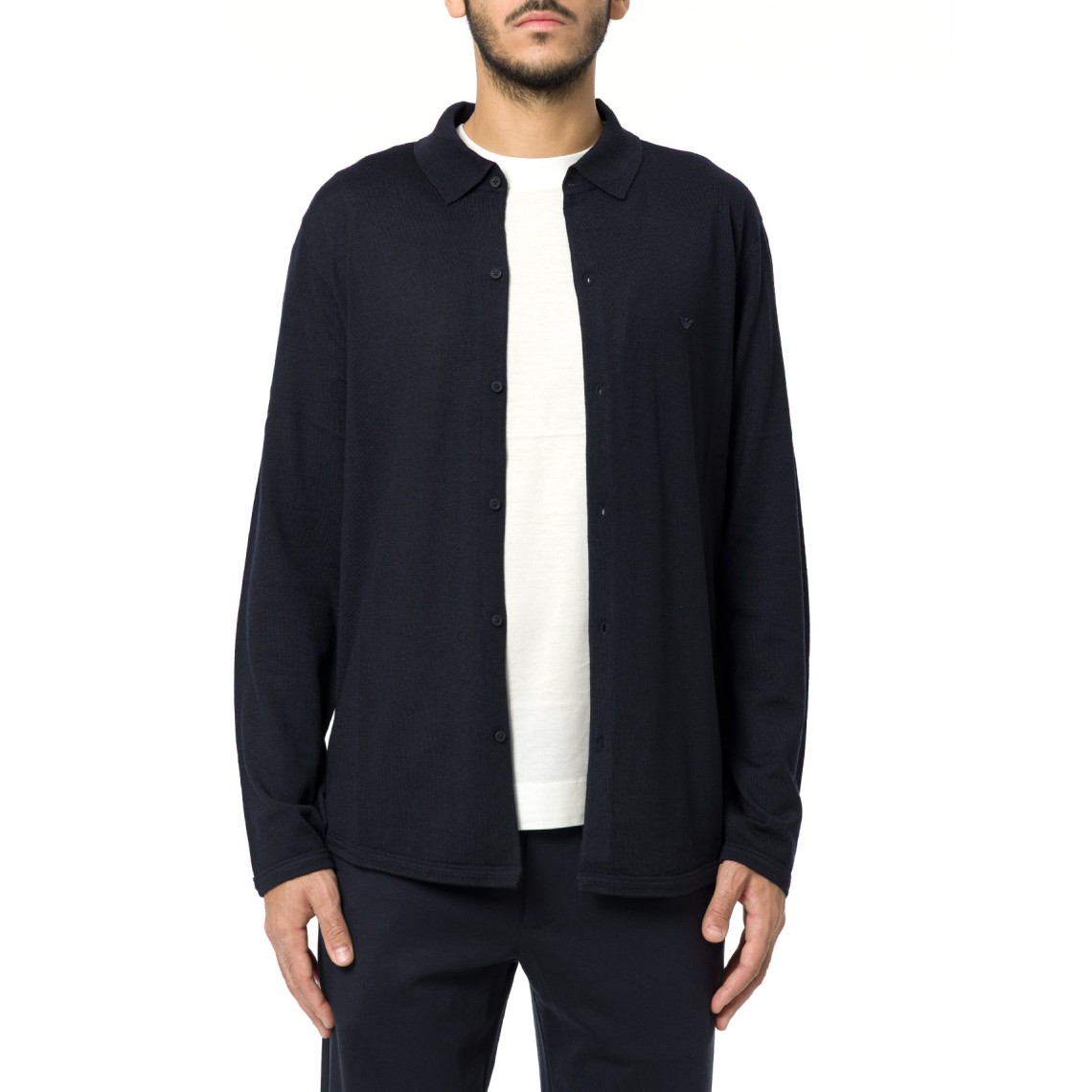 Camicia in maglia di cotone Emporio Armani