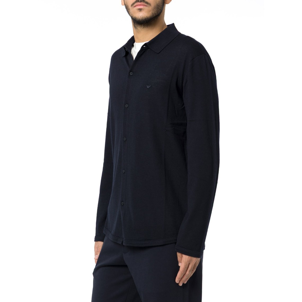 Camicia in maglia di cotone Emporio Armani