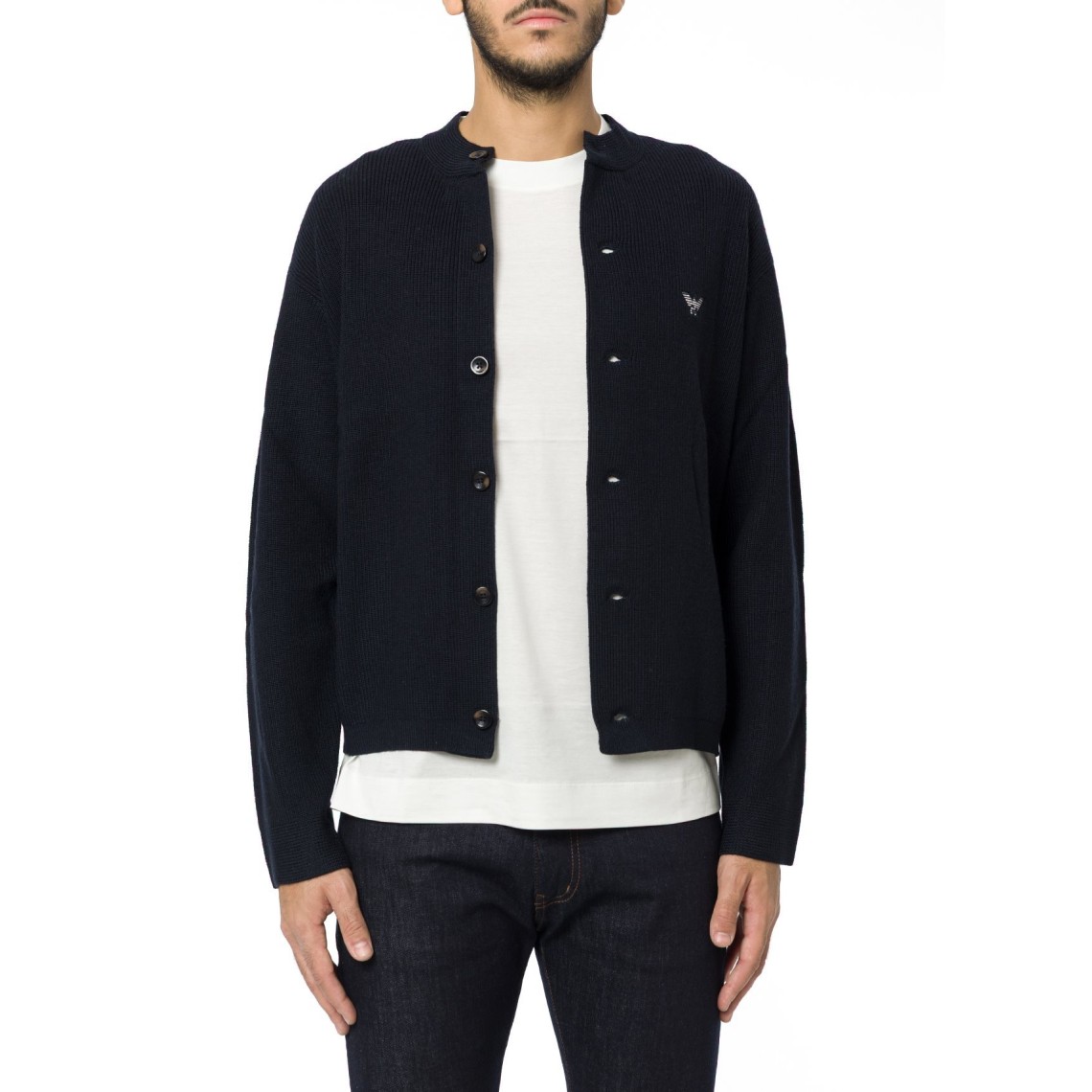 Cardigan in misto lana vergine Emporio Armani
