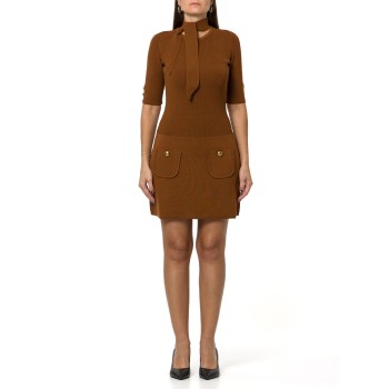 Mini abito in maglia con bottoni gioiello Elisabetta Franchi