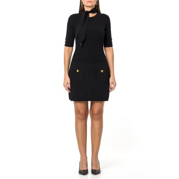 Mini abito in maglia con bottoni gioiello Elisabetta Franchi