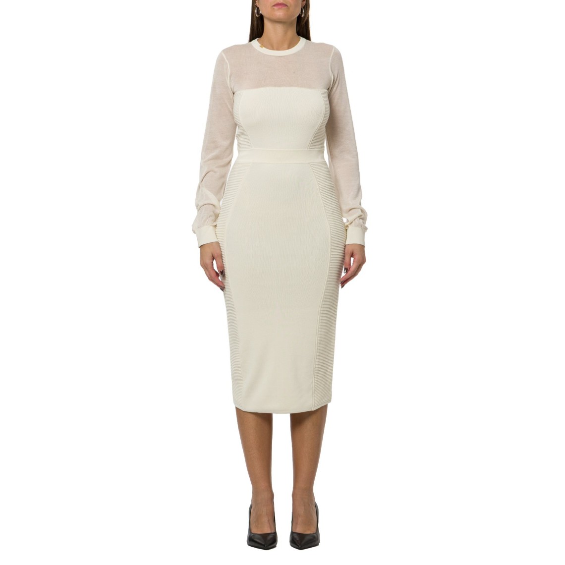 Abito in maglia con effetti 3D Elisabetta Franchi