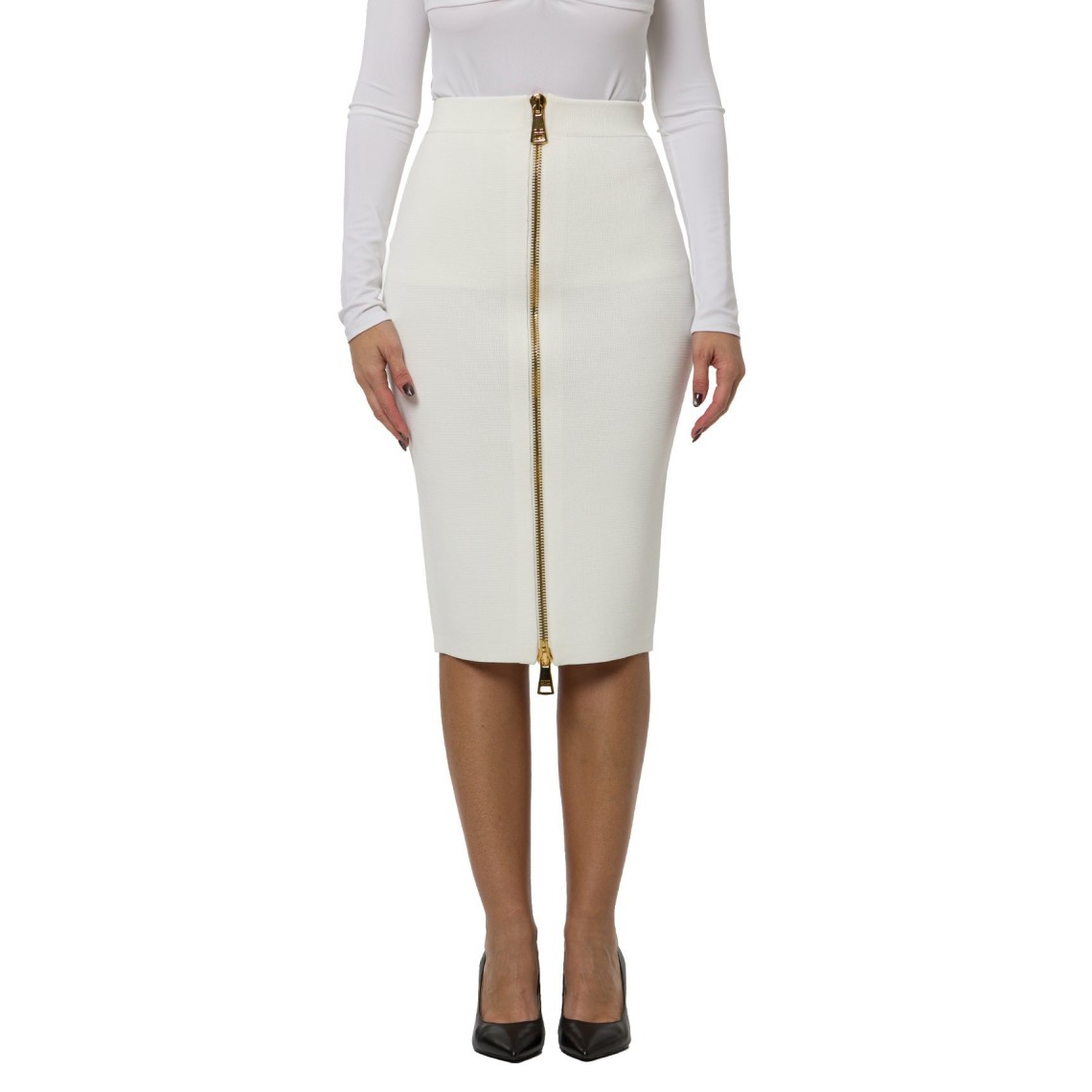 Gonna in maglia con zip Elisabetta Franchi