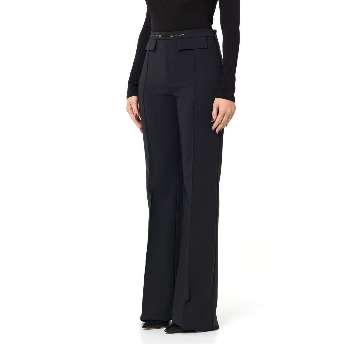 Pantaloni in doppio crêpe stretch Elisabetta Franchi