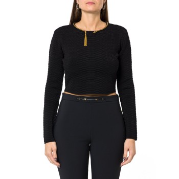 Top in maglia a trama snake Elisabetta Franchi