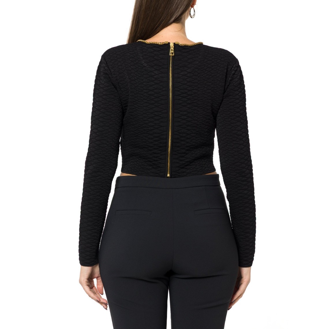 Top in maglia a trama snake Elisabetta Franchi