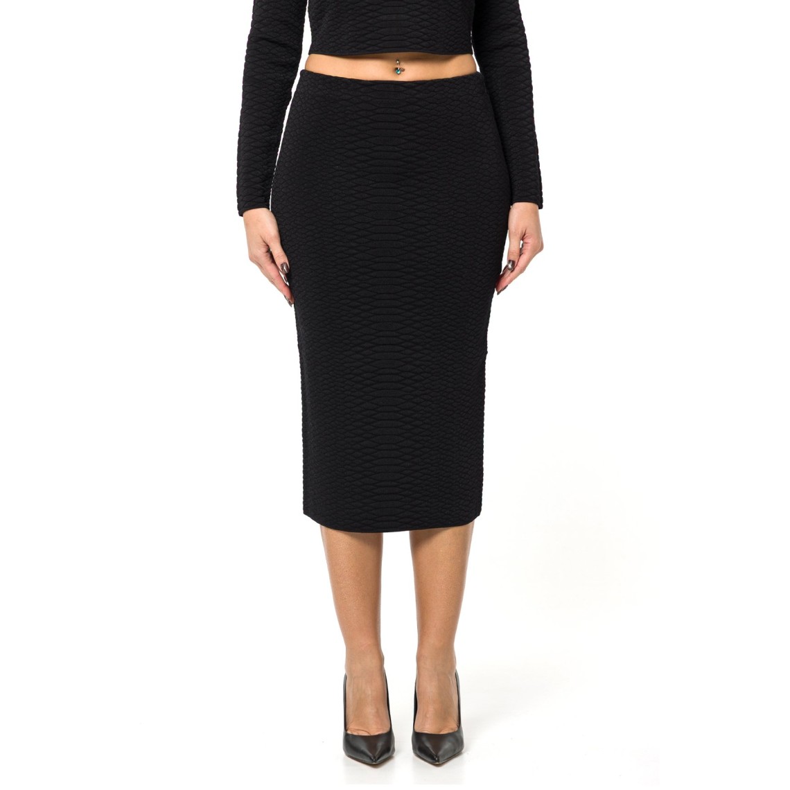 Gonna in maglia a trama snake Elisabetta Franchi