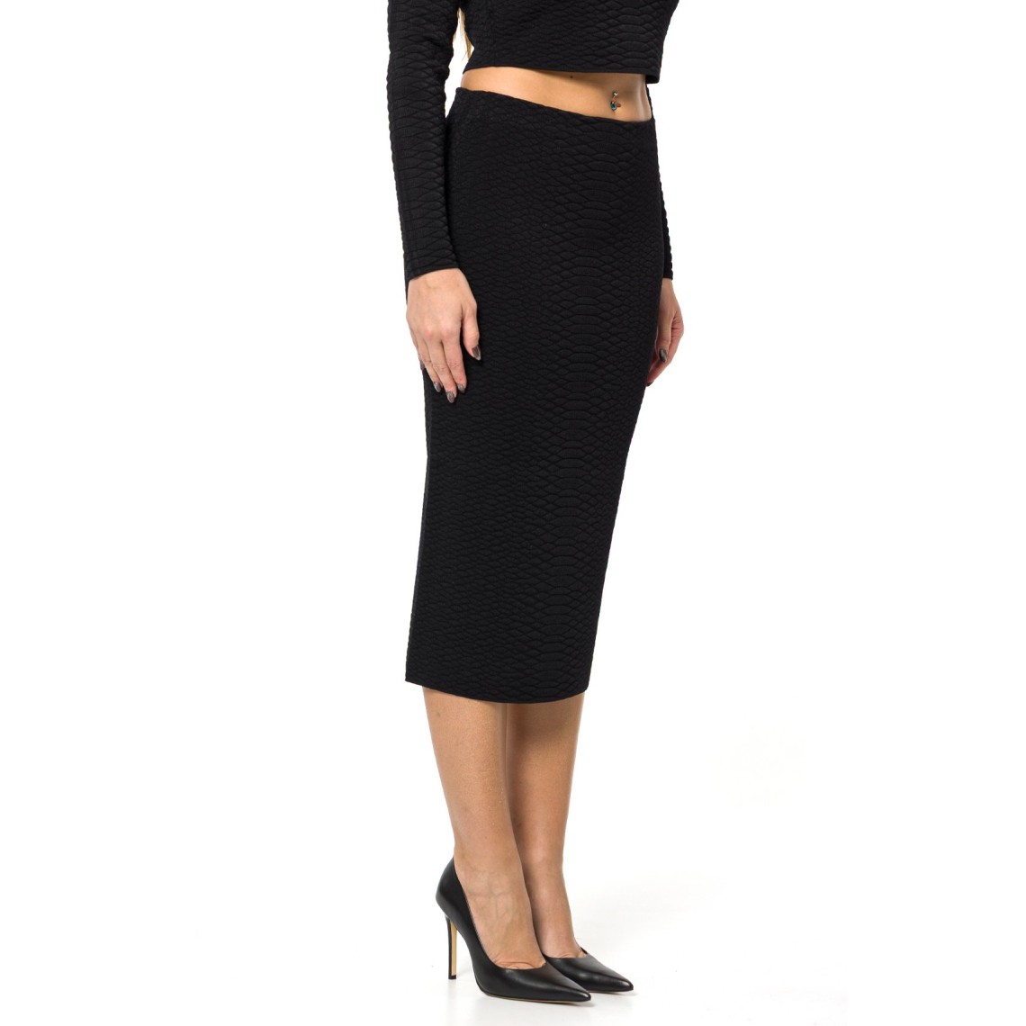 Gonna in maglia a trama snake Elisabetta Franchi