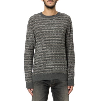 Pullover in lana vergine jacquard Emporio Armani