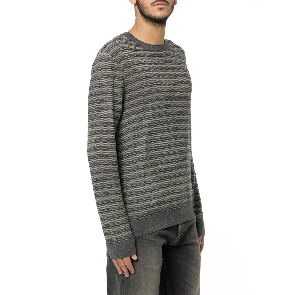 Pullover in lana vergine jacquard Emporio Armani