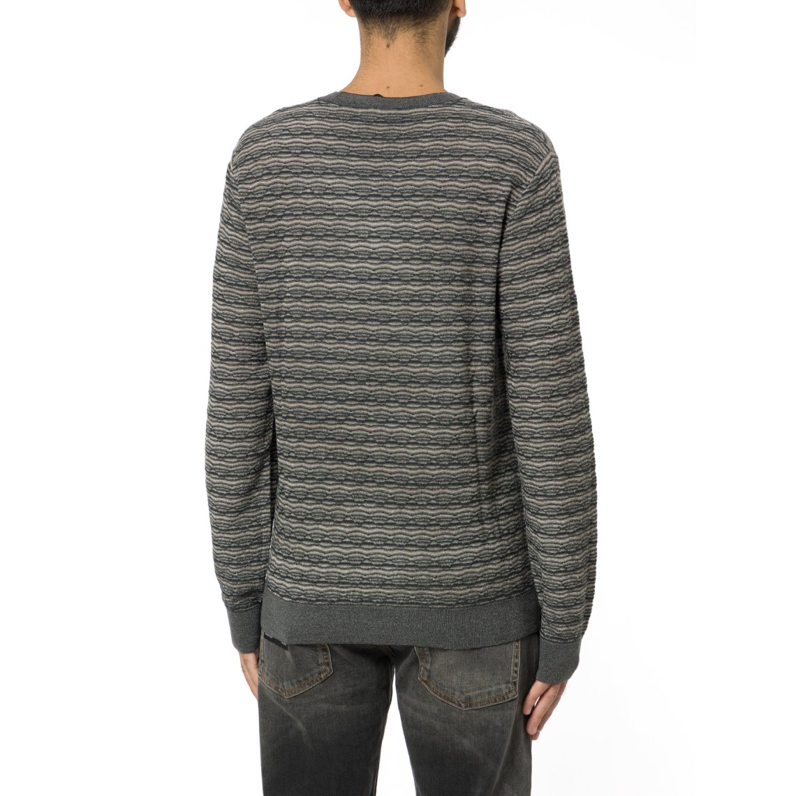 Pullover in lana vergine jacquard Emporio Armani