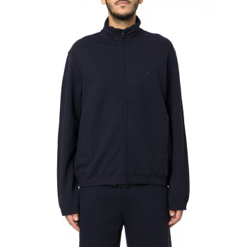 Felpa full zip in jersey piquet Emporio Armani